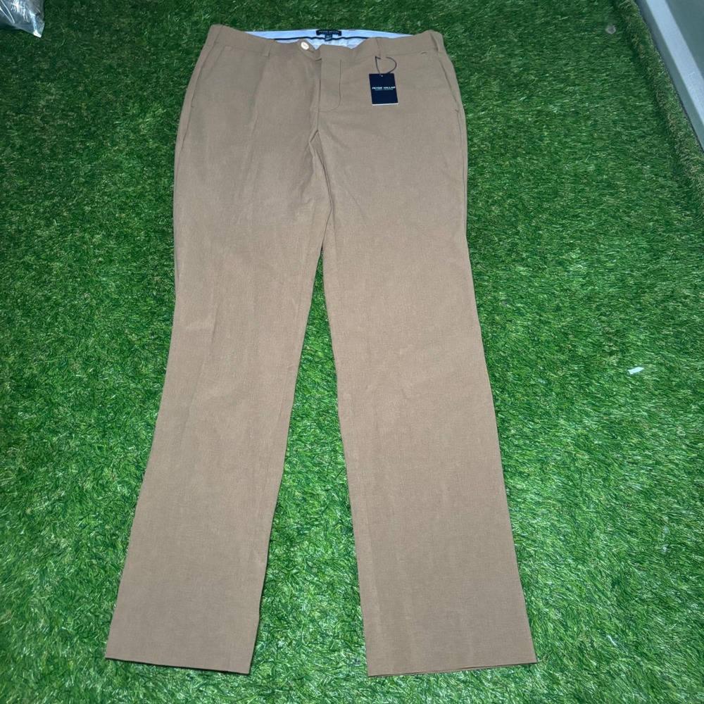Peter Millar Crown Crafted Surge Tailored Fit Pants 34x32 Light Mocha MF26XB00FB